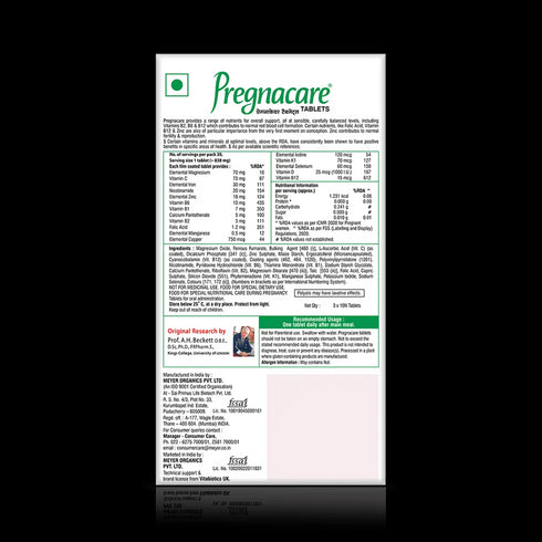 Vitabiotics Pregnacare 30 Tablets